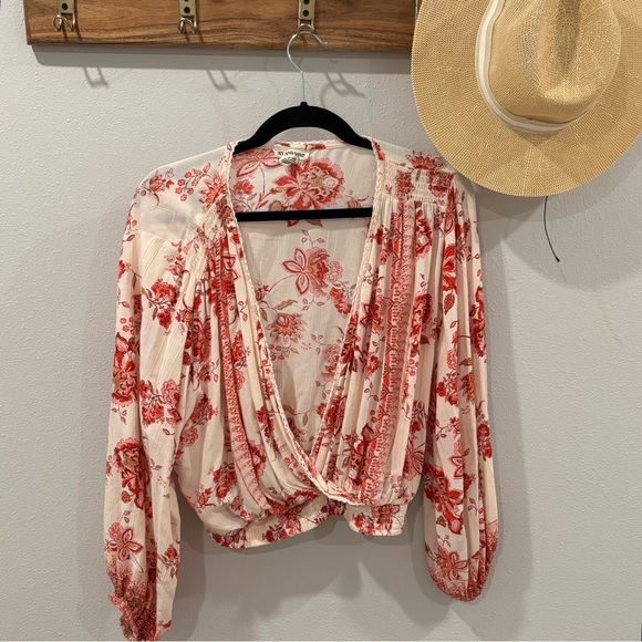 Sky and Sand pink and cream blouse size Medium - Picture 4 of 8